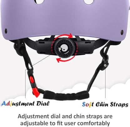 Kids Bike Helmet, Adjustable and Multi-Sport, from Toddler to Youth, 3 Sizes