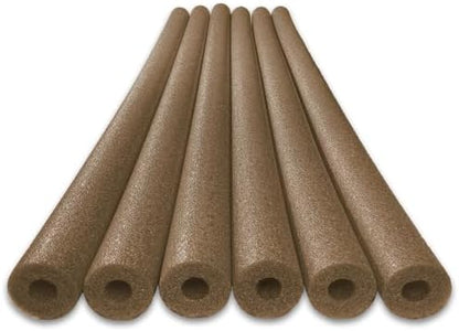 Oodles of Noodles 6 Pack Black Foam Pool Noodles – 48” x 2.5” Hollow Core – Extra Dense, Durable – Made in North America