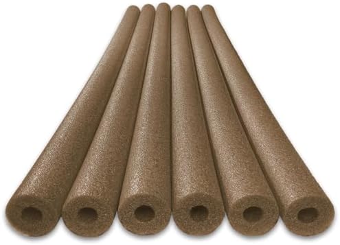 Oodles of Noodles 6 Pack Black Foam Pool Noodles – 48” x 2.5” Hollow Core – Extra Dense, Durable – Made in North America