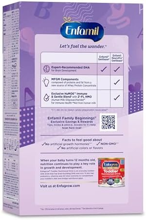 Enfamil NeuroPro Gentlease Baby Formula, Brain Building DHA, HuMO6 Immune Blend, Designed to Reduce Fussiness, Crying, Gas & Spit-up in 24 Hrs, Infant Formula Powder, Baby Milk, 35.2 Oz