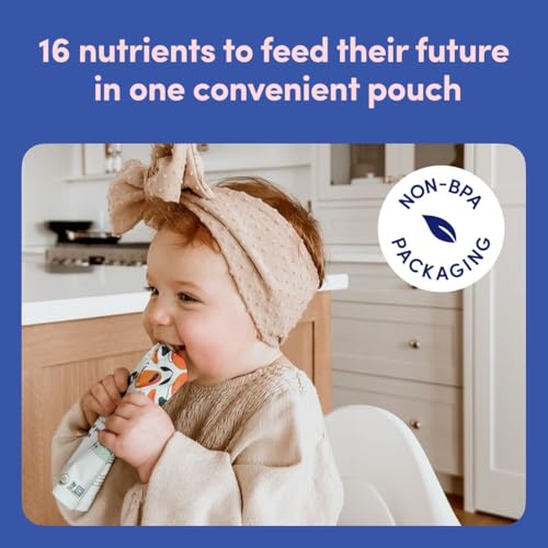 Cerebelly Organic Baby Food Pouches – Organic Butternut Squash White Bean Purees for Toddlers | No Added Sugar, Fiber, Non-GMO | Blended Puree Pouches | 4oz BPA-Free Baby Food |6 Pack