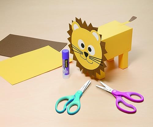 Scotch 5" Soft Touch Blunt Kid Scissors, Purple, 12 Count Teacher's Pack, Ideal for school supplies and classroom projects