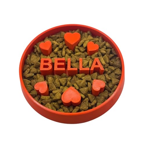 Custom Slow Feeder Dog Bowl - Personalized Dog Bowl with Name - Ideal Slow Feeder for Large and Small Breeds - Unique Design for Healthy Eating