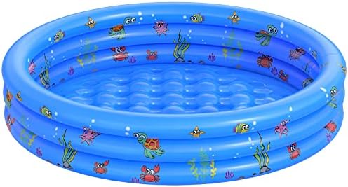 Garden Round Inflatable Baby Swimming Pool, Portable Inflatable Child/Children Little Pump Pool,Kiddie Paddling Pool Indoor&Outdoor Toddler Water Game Play Center for Kids/Girl/Boy