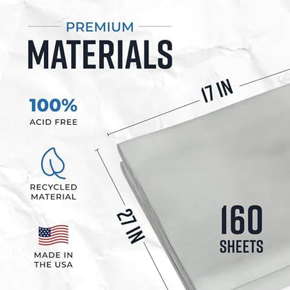 Bryco Goods Newsprint Packing Paper Sheets for Moving - 5lb - 160 Sheets of Newspaper Paper - Must Have in Your Moving Supplies - 27" x 17" - Made in USA