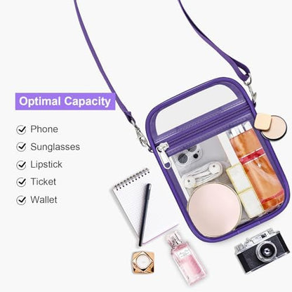 USPECLARE Clear Purse Stadium Approved CrossBody Bag for Men and Women