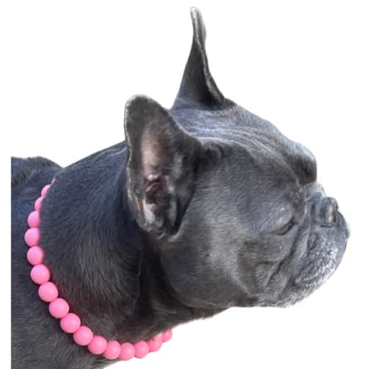 Dog Necklace (Large (19-21"), Solid, Bubble Gum Pink)