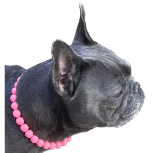 Dog Necklace (Large (19-21"), Solid, Bubble Gum Pink)