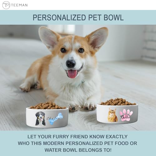LASFOUR Personalized Dog Bowl, Custom Dog Bowls with Name and Photo, Customized Ceramic Dog Bowls 16 oz., 32 oz. for Dry, Wet Food & Water, Pet Feeding Supplies