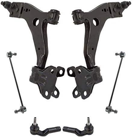 TRQ Front Steering & Suspension Kit Control Arm with Ball Joint Sway Bar Stabilizer Link Tie Rod Compatible with 2013-2019 Ford Escape