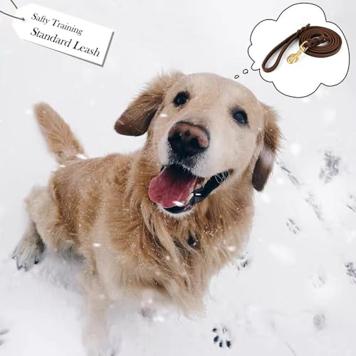 4FT Heavy Duty Dog Leashes for Large Dogs, Sturdy Dog Leash Design for Outdoor Enthusiasts and 4 Foot Leather Dog Leash For Professional Trainers.