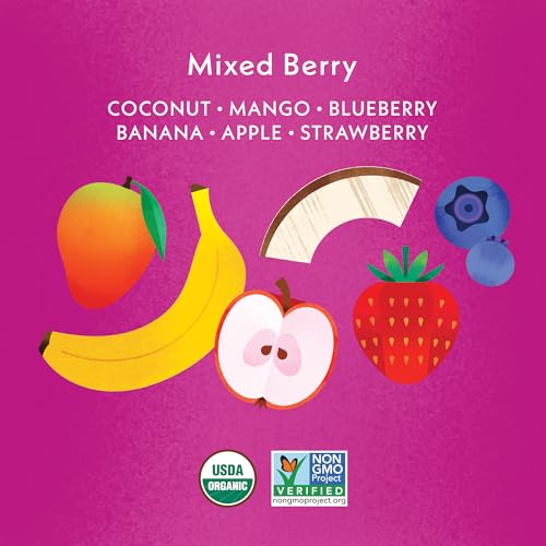 Once Upon A Farm Mixed Berry Coconut Melts with Probiotics, Organic, Dairy Free, 1 Ounces (Pack Of 8)