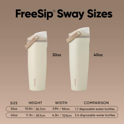 Owala FreeSip Sway - Stainless Steel - 40-oz. - Tan (Lightly Toasted)