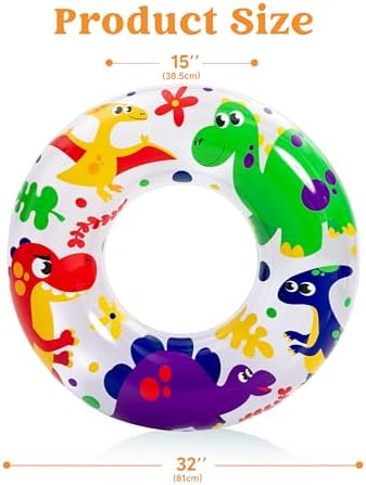 JOYIN 3 Pack Pool Floats, Pool Tube for Kids Swim Rings Inflatable Tubes, Unicorn Sea Animal Tubes Floatie Ring Water Toys for Swimming, Summer Beach Party