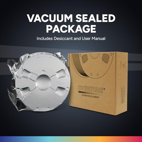 OVERTURE PETG 3D Printer Filament 1.75mm, Neatly Wound Durable PETG 1kg Spool (2.2lbs), Strong Toughness Filament, Dimensional Accuracy +/- 0.02mm, Fit Most FDM Printers (Light Gray)