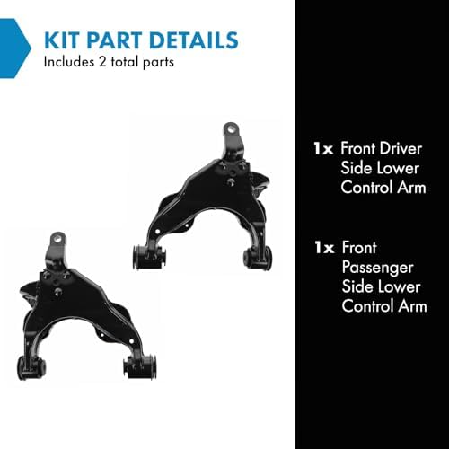 TRQ Front Lower Control Arm Set Compatible with 2004-2007 Toyota Sequoia 2004-2006 Tundra