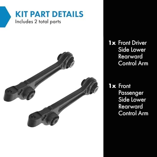 TRQ Front Lower Control Arm Set Compatible with 2011-2022 Chrysler 300 Dodge Challenger Charger