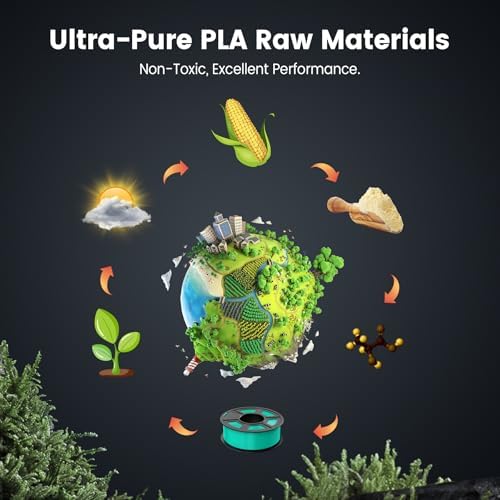 SUNLU 4kg PLA 3D Printer Filament Bundle, Neatly Wound PLA Filament 1.75mm ±0.02mm, Individually Vacuum Packed, 4kg in Total, 1kg per Spool, 4 Pack, 4000g, Pure Yellow