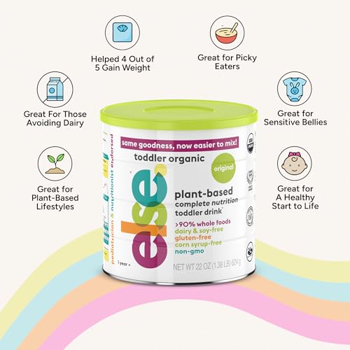 Else Nutrition Toddler Formula 12-36 mo., Plant Based Toddler Nutritional Drink - Soy & Dairy Free, Lactose Free - Complete Baby Formula (12-36 mo.), Protein Powder w/ 20+ Vitamins (22oz, 6-Pack)