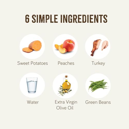 Real Food Blends Turkey, Sweet Potatoes & Peaches - Pureed Food Meals for Tube Feeding with Protein, Vegetables & Fruits - 320 Calories for Lunch & Dinner - 9.4 oz (Pack of 12)