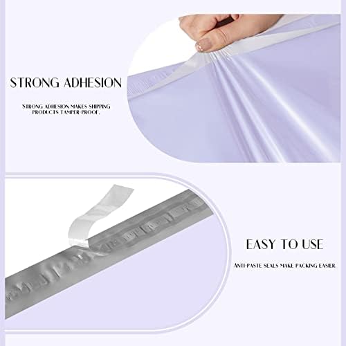 Metronic Poly Mailers 14.5X19 100 Pack, Strong Adhesive Shipping Bags for Clothing, Waterproof and Tear-Proof Packaging Bags Mailers Poly Bags for Shipping Envelopes in Lilac Purple