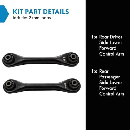 TRQ Rear Lower Control Arm Set Compatible with 2013-2019 Ford Escape