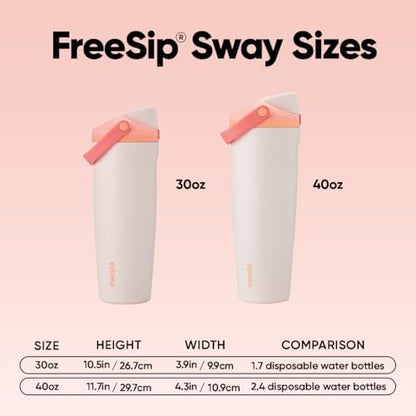 Owala FreeSip Sway - Stainless Steel - 30-oz. -Orng/Tn(Sparkling Sherbet)
