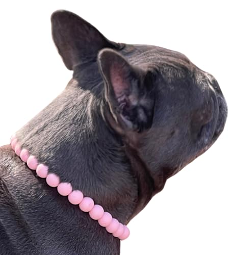 Dog Necklace (Small (13-15"), Solid, Light Pink)