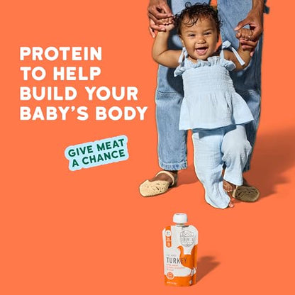 Serenity Kids 6+ Months Organic Baby Food Pouches - BPA-Free Range Turkey Pouches with Pumpkin Puree, Sweet Potato & Beet - 3.5 Oz, 6 Pack