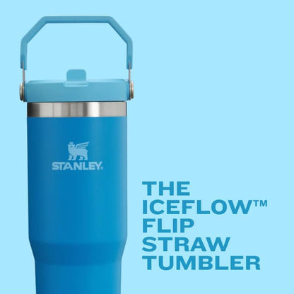 Stanley IceFlow Flip Straw Tumbler with Handle 30 oz | Twist On Lid and Flip Up Straw | Leak Resistant Water Bottle | Insulated Stainless Steel |BPA-Free | Pomelo