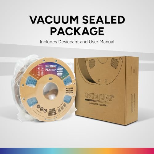 OVERTURE PLA Filament 1.75mm, Neatly Wound 3D Printer Filament 1kg Spool (2.2lbs), Dimensional Accuracy +/- 0.02 mm, Fit Most FDM 3D Printers (Gray Blue)