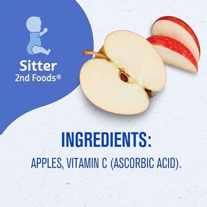 Gerber 2nd Food Baby Food Apple Puree, Natural & Non-GMO, 4 Ounce Tubs, 2-Pack (Pack of 8)