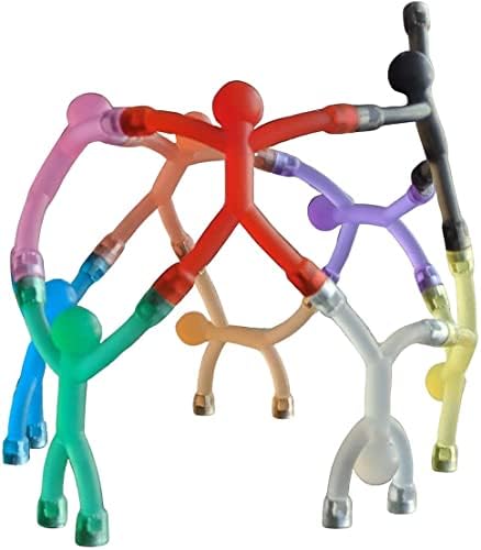 MAGMEN Classic Magnetic Fidget Toy Figures for Kids 3-8 & Toddlers |10pc Opaque Colors Multipurpose Magnets Set for Travel, Airplane Play, Desk & Stocking Stuffer Gifts.