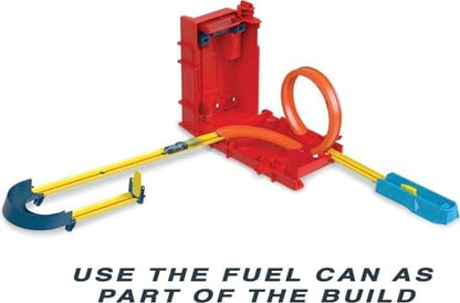 Hot Wheels Toy Car Set, Track Builder Unlimited Playset Fuel Can Stunt Box, 14 Component Parts & 1:64 Scale Vehicle