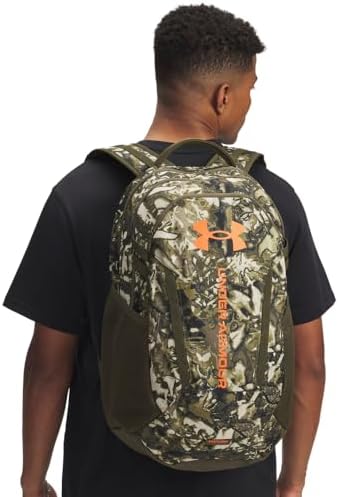 Under Armour Unisex Hustle 6.0 Backpack, (308) Expedition Green/Expedition Green/Orange Base, One Size Fits Most