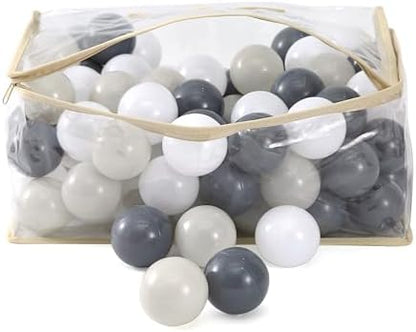 MoonxHome Ball Pit Balls for Toddlers, BPA Free Crush Proof Plastic Toy Balls for Ball Pit, Children's Pool Water Toys, Macaron Ocean Balls for Play Tent 2.15 Inch Pack of 100…