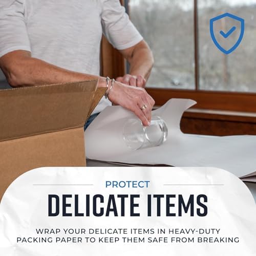 Bryco Goods Newsprint Packing Paper Sheets for Moving - 5lb - 160 Sheets of Newspaper Paper - Must Have in Your Moving Supplies - 27" x 17" - Made in USA