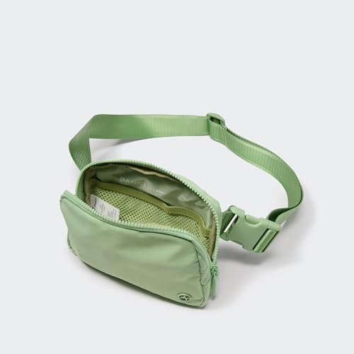 Pander Two Way Zipper Fanny Pack Nylon Everywhere Belt Bag for Women, Water Repellent Waist Packs, Crossbody Bags with Adjustable Strap. (Green Asparagus)