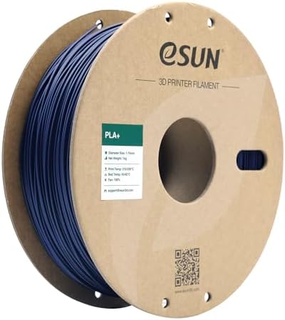 eSUN PLA+ Filament 1.75mm, 3D Printer Filament PLA Plus, Dimensional Accuracy +/- 0.03mm, 1KG Spool (2.2 LBS) 3D Printing Filament for 3D Printers, Dark Blue