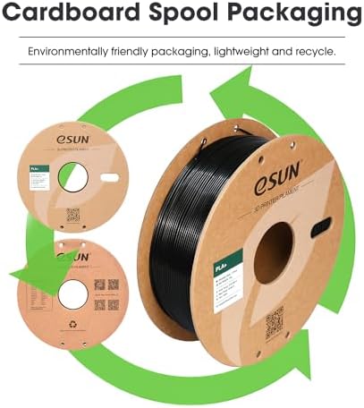 eSUN PLA+ Filament 1.75mm, 3D Printer Filament PLA Plus, Dimensional Accuracy +/- 0.03mm, 1KG Spool (2.2 LBS) 3D Printing Filament for 3D Printers, Green