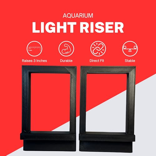 3 Inch Light Riser Set for Aquarium Lights, 3D Printed PLA Plastic, Light Riser Compatable with Fluvals Plant 3.0/Marines LED 3.0
