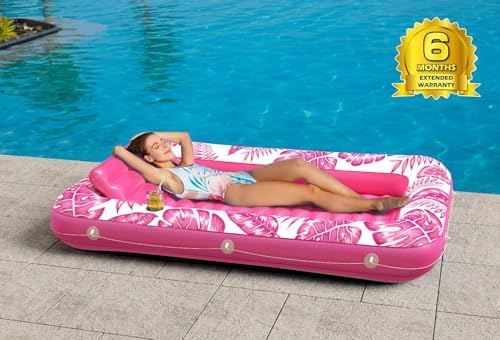 Inflatable Tanning Pool Lounger Float - Jasonwell 4 in 1 Sun Tan Tub Sunbathing Pool Lounge Raft Floatie Toys Water Filled Tanning Bed Mat Pad for Adult Blow Up Kiddie Pool Kids Ball Pit Pool