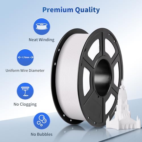 ANYCUBIC PLA Filament 1.75mm Bundle 3KG, 3D Printing PLA Filament 1.75mm Dimensional Accuracy +/- 0.02mm, 1KG Spool (2.2 lbs), 3KG, Black+Gray+White