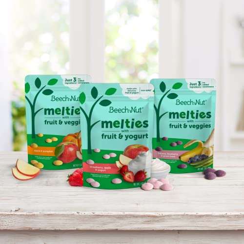 Beech-Nut Melties Baby & Toddler Snack Melts, Strawberry Apple Yogurt, 1 oz (7 Pack)