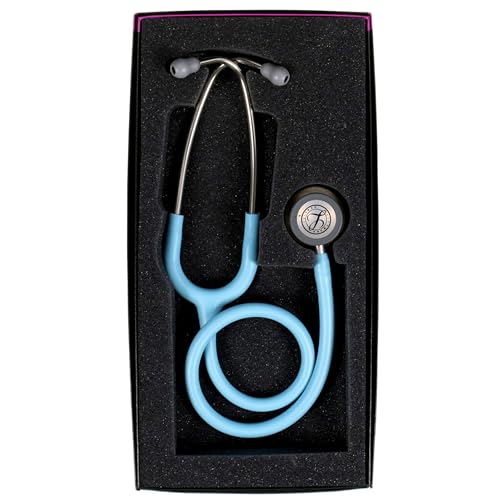 3M Littmann Classic III Monitoring Stethoscope, 5912C, More Than 2X as Loud, Weighs Less, 27" Marine Blue Satin-Finish Tube for Added Comfort, Flexibility and Cleanability
