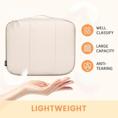 BAGAIL 6 Set Packing Cubes Luggage Packing Organizers for Travel Accessories (Beige)