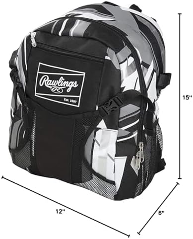 Rawlings | REMIX T-Ball & Youth Backpack Equipment Bag | Baseball/Softball | Multiple Colors