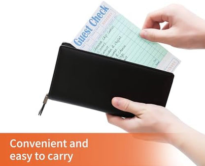 24 Pack Guest Checks Books for Servers Server Note Pads, Waitress Notepad for Restaurants, Waiter Checkbook, Paper Checks 50 Sheets/Pack, 1200 Total Tickets Green