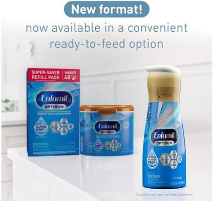 Enfamil Optimum (Enspire) Ready-to-Feed Baby Formula, Our Closest to Breast Milk, Brain-Building DHA, 32 Fl Oz