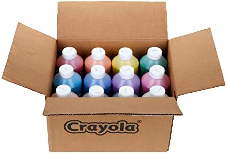 Crayola Washable Paint for Kids (12ct), Teacher Supplies, School Classroom Must Have, Bulk Paint Set, Nontoxic Kids Arts & Crafts Essentials, 16 Oz